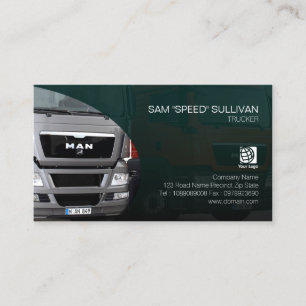 Carte De Visite Transport de camion Haulard Silver Truck avant
