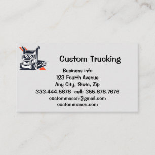 Carte De Visite Transport de camionnettes sur mesure
