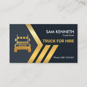 Carte De Visite Transport de camions-citernes Creative Gold Arrow