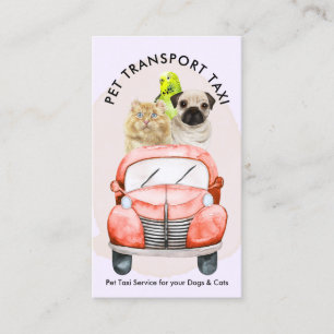 Carte De Visite Transport de chien chat oiseau animal de compagnie