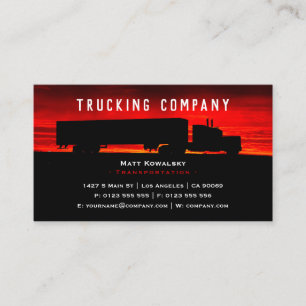 Carte De Visite Transport et logistique   Camion
