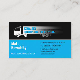 Carte De Visite Transport et logistique   Camion