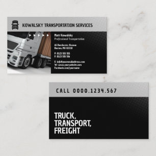 Carte De Visite Transport et logistique   Camion