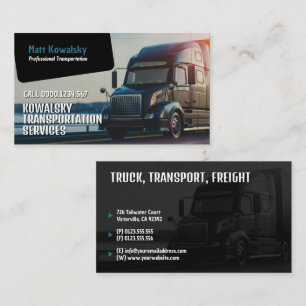 Carte De Visite Transport et logistique   Camion