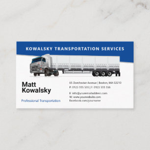Carte De Visite Transport et logistique   Camion