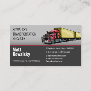 Carte De Visite Transport et logistique   Camion