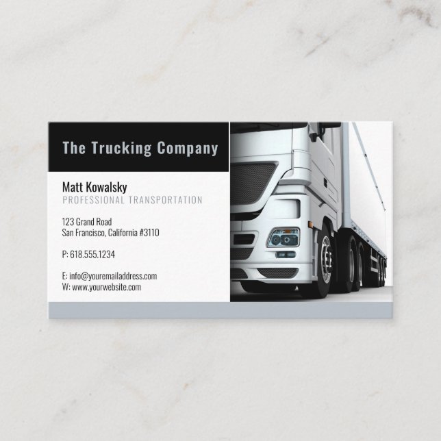 Carte De Visite Transport et logistique | Camion (Devant)