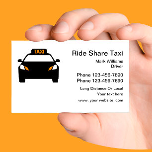 Carte De Visite Transport Taxi Partage
