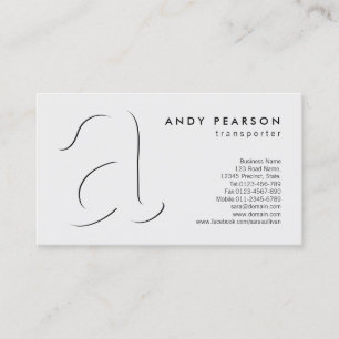 Carte De Visite Transporter AutomotiveServices Shadow BoldMonogram