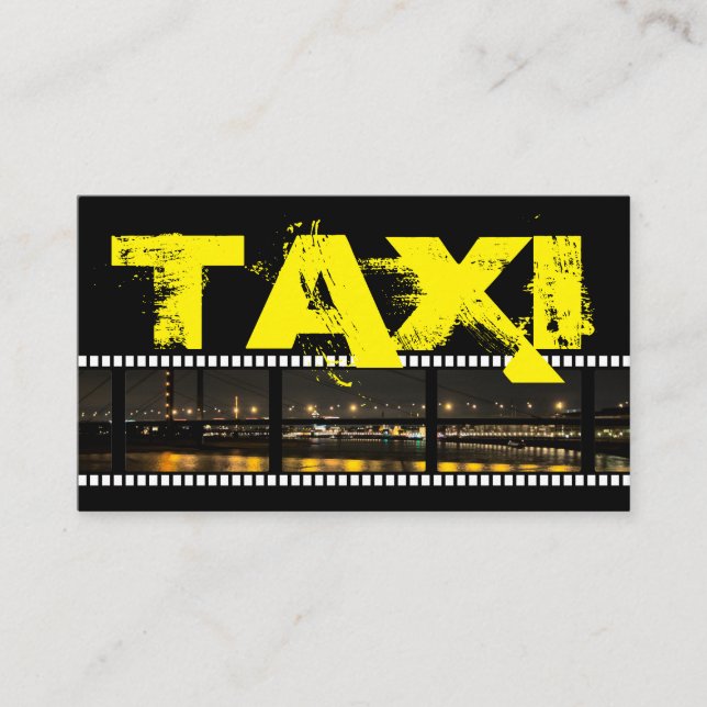 Carte De Visite Transporteur chauffeur de taxi professionnel (Devant)
