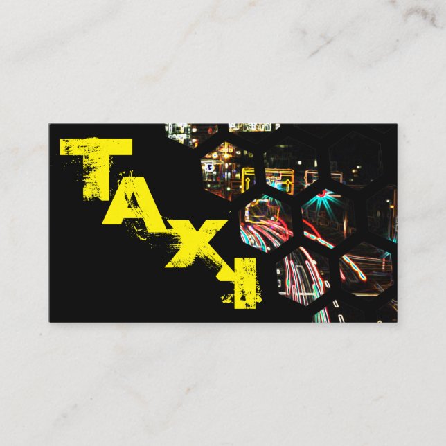 Carte De Visite Transporteur chauffeur de taxi professionnel (Devant)