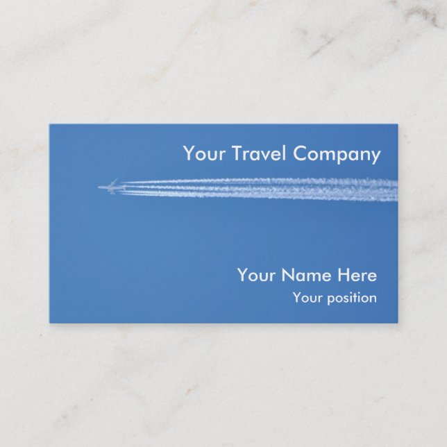 Carte De Visite Transports aériens de contrails d'avion (Devant)