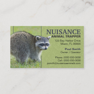 Carte De Visite Trappeur d'animal de gêne