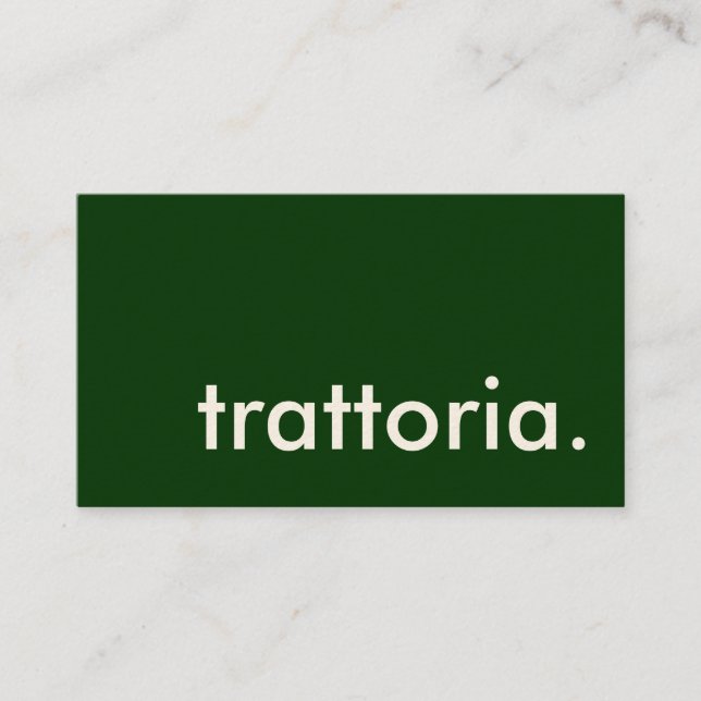 Carte De Visite trattoria. (Devant)