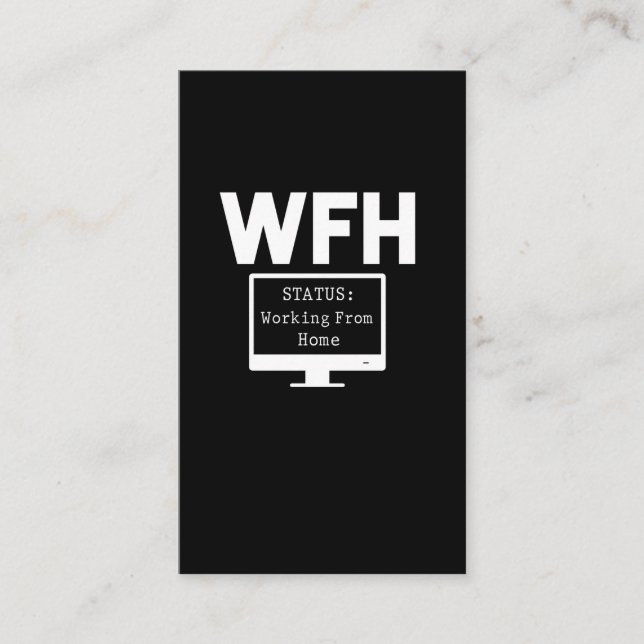 Carte De Visite Travail de la maison Funny bureau à domicile Fière (Devant)