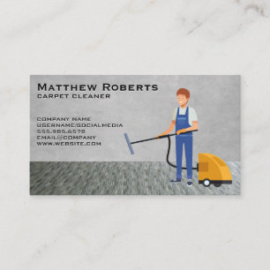 Carte De Visite Travailleur de nettoyage de tapis   Tapis