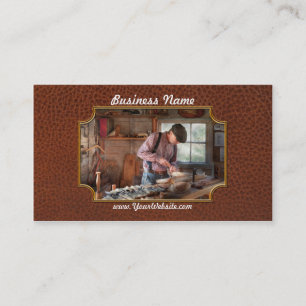 Carte De Visite Travailleur du bois - découpant - découpage d'un