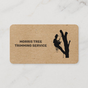 Carte De Visite Travailleur sur les arbres Logo d'aménagement pa