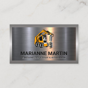 Carte De Visite Travaux de construction   Aluminium métallique bro