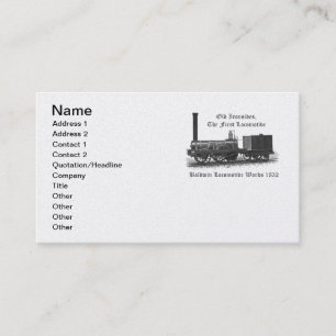 Carte De Visite Travaux locomotifs de Baldwin, vieil Ironsides