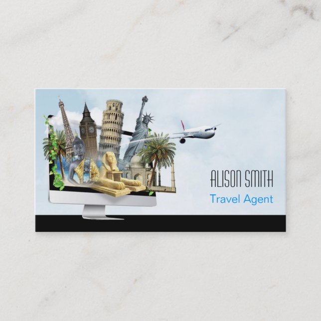 Carte De Visite Travel Agent (Devant)