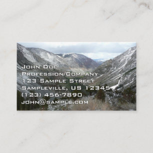 Carte De Visite Traverser les montagnes neigeuses de la Sierra Nev