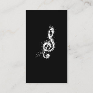 Carte De Visite Treble Clef Art Musical Notes Orchestra Musicien