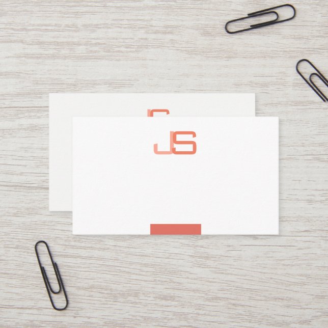 Carte De Visite Trending Moderne Élégant Modèle Monogramme (Devant/Arrière en situation)