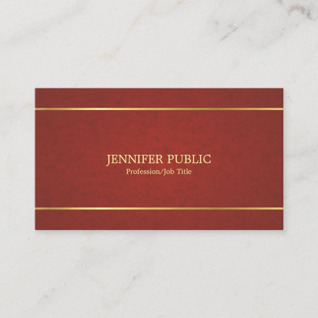 Carte De Visite Trending Professional Sophisticated Creative Plain (Devant)
