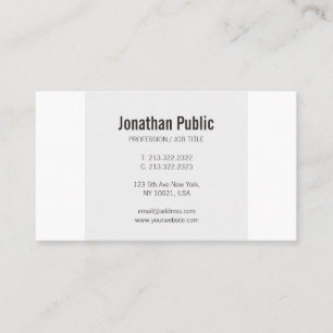 Carte De Visite Trending Simple Elegant Plain Professionnel Modern