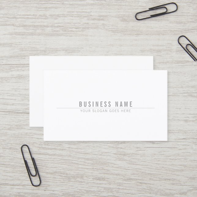 Carte De Visite Trending Simple Moderne Plain Professional (Devant/Arrière en situation)