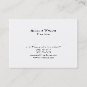 Carte De Visite Trendy élégant professionnel simple noir blanc