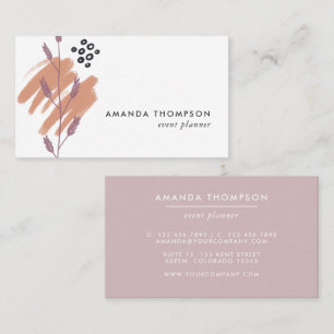 Carte De Visite Trendy Geometry Brush Strokes Collage Business Ca