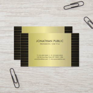 Carte De Visite Trendy Glamour Or Design Design Plat Luxe