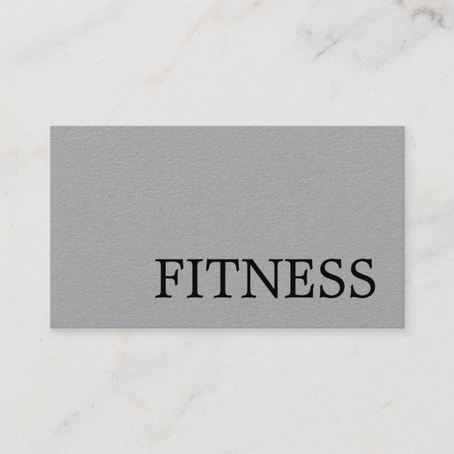 Carte De Visite Trendy Grey Fitness Sport Entraîneur Professionnel (Devant)