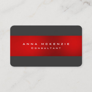 Carte De Visite Trendy Grey Red Unique tendance Creative