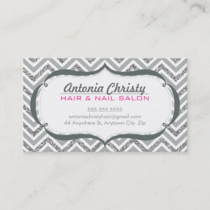 Carte De Visite TRENDY moderne mignon chevron parties scintillant