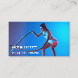 Carte De Visite Trendy Personal Trainer Fitness Photo Business Car