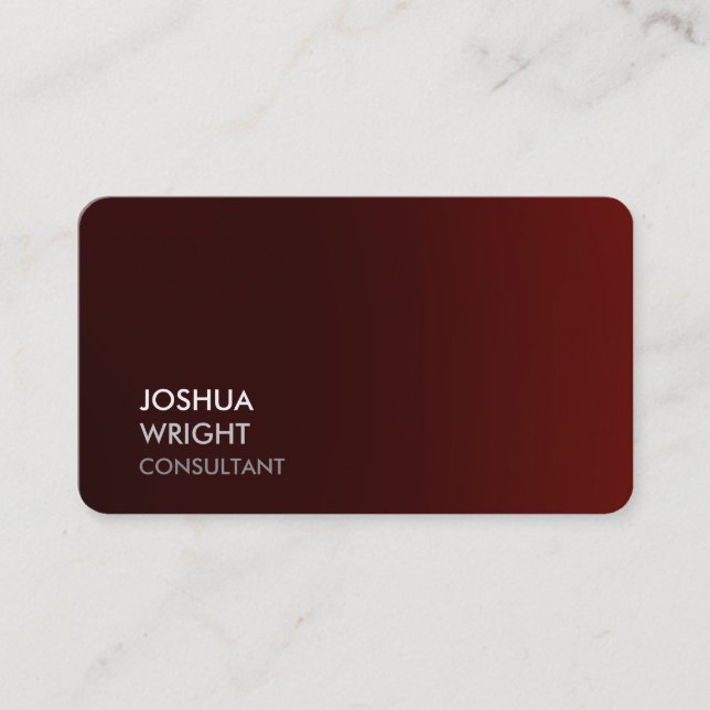 Carte De Visite Trendy Reddish Brown Attractif Plain Chic (Devant)