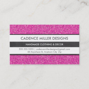 Carte De Visite TRENDY STRIPE moderne minimaliste parties scintill