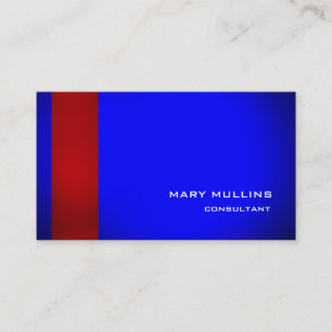 Carte De Visite Trendy Stylish Red Blue Modern Elegant