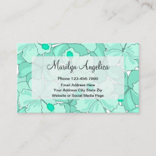Carte De Visite Trendy Tropical Monogramme Contact d'affaires