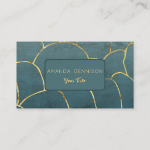 Carte De Visite Trésor Abstrait sous-marin Code QR