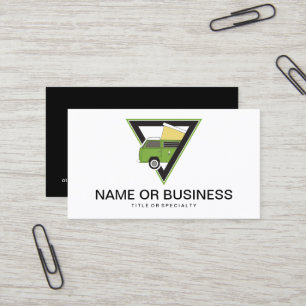 Carte De Visite triangle classique camper vert camper van