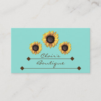 Carte De Visite Triangle des tournesols Boho