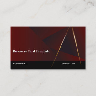 Carte De Visite Triangle simple Abstrait Red Classy
