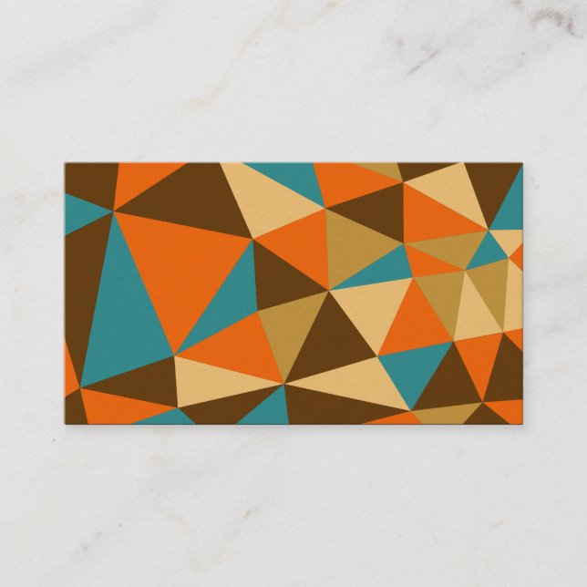Carte De Visite Triangle style Delaunay Abstrait 01 (Devant)