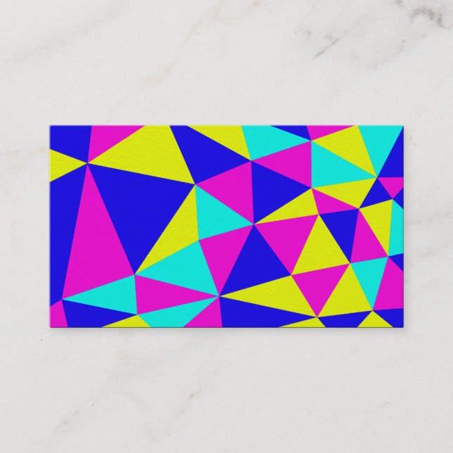 Carte De Visite Triangle style Delaunay Abstrait 03 (Devant)