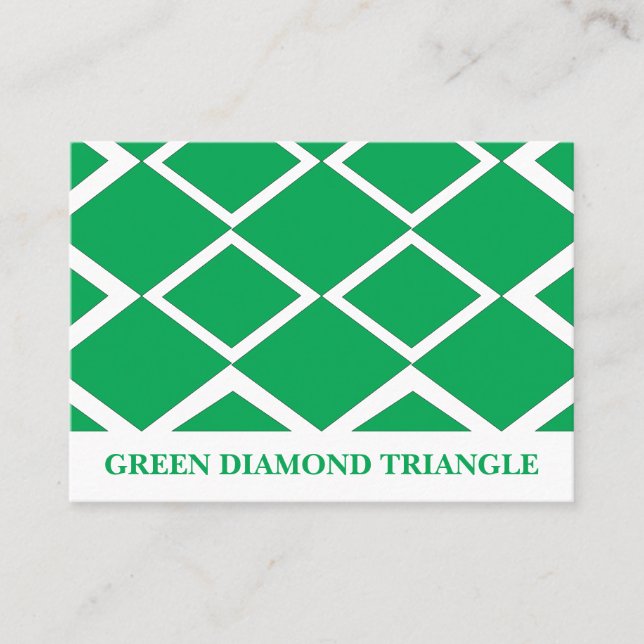 Carte De Visite Triangle vert diamant Motif géométrique (Devant)