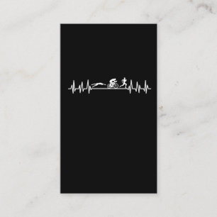 Carte De Visite Triathlon pulsation Sportman Bike Swim Run Athlet